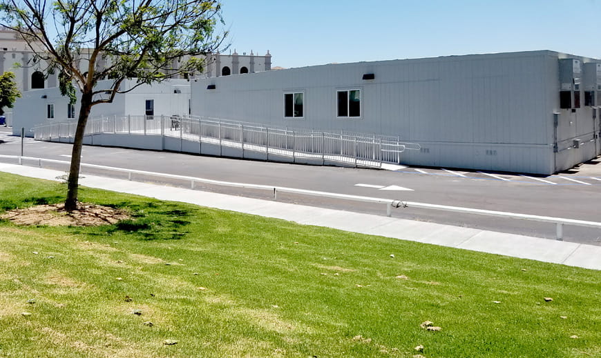 Temporary classrooms at the University Of San Diego