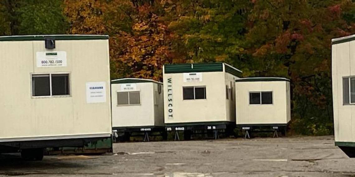 multiple mobile office trailers at WillScot Auburn, ME
