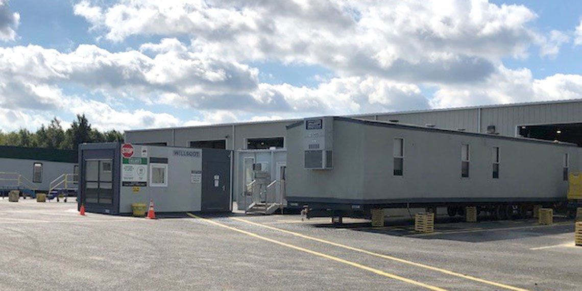 modular FLEX offices next to protable office trailers at WillScot Cherry Hill, NJ