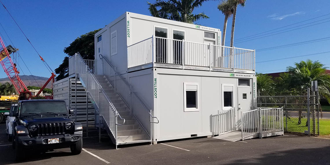 FLEX modular offices stacked together at WillScot Honolulu, HI