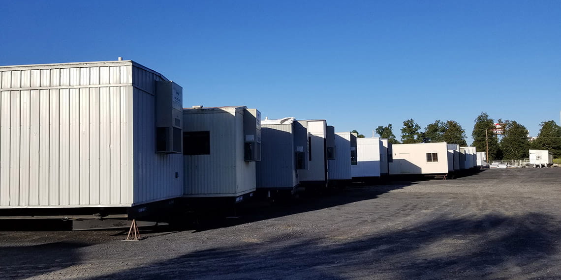 various mobile office trailers at WillScot Little Rock, AR