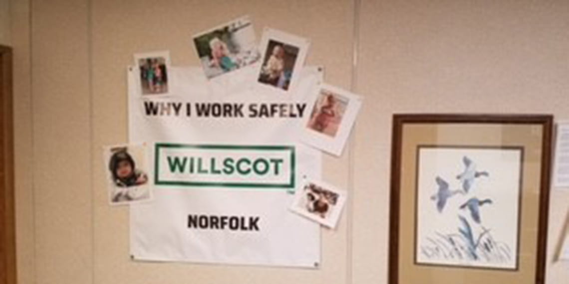 signage in the interior of WillScot Norfolk, VA