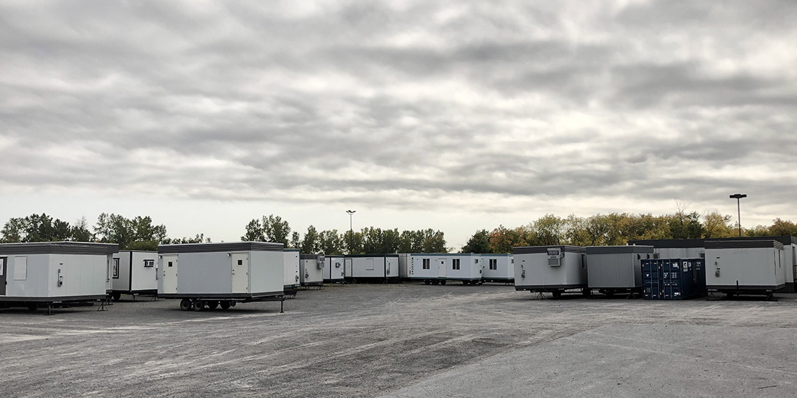 various mobile office trailers at WillScot Ottawa