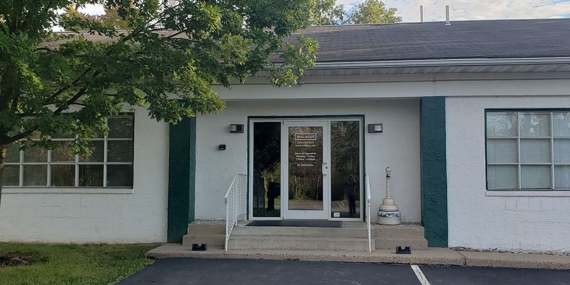 the exterior entrance of the WillScot North Philadelphia, PA office