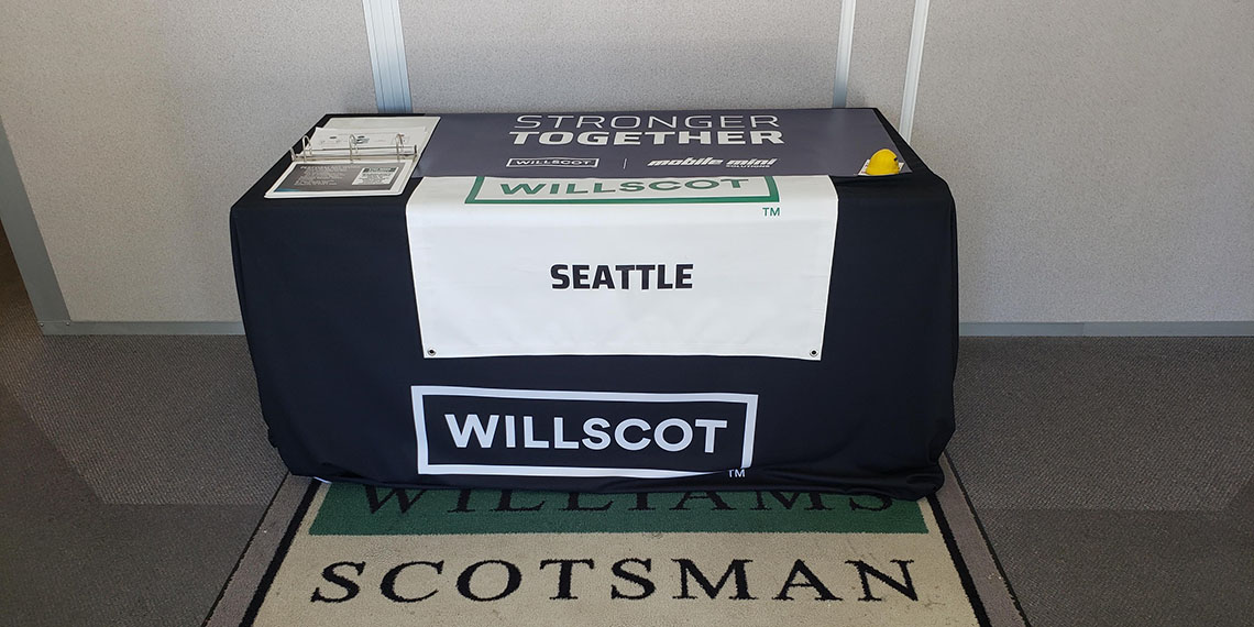 desk at WillScot Seattle, WA