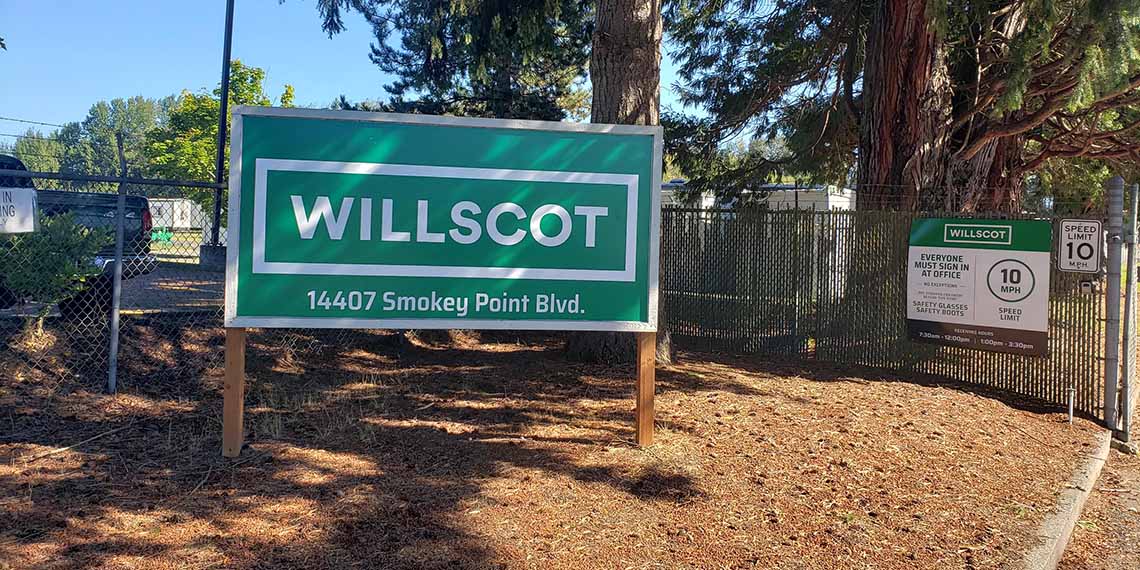 WillScot signage in Seattle, WA